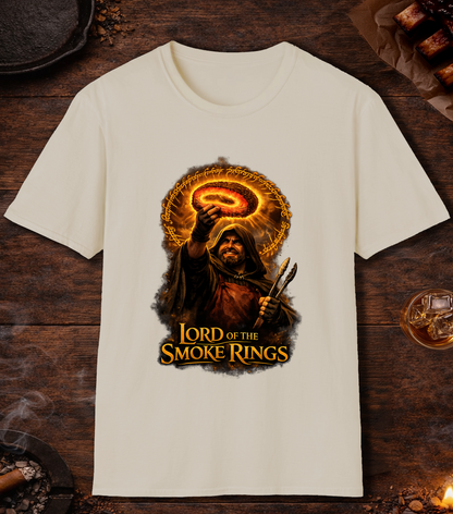 Lord Of The Smoke Rings Parody T-Shirt - Sand