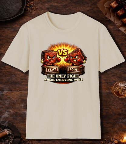 Flat Vs Point Fight T-Shirt - Sand