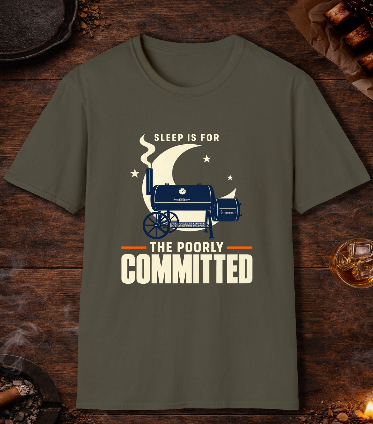 Sleep Poorly Committed - Military Green