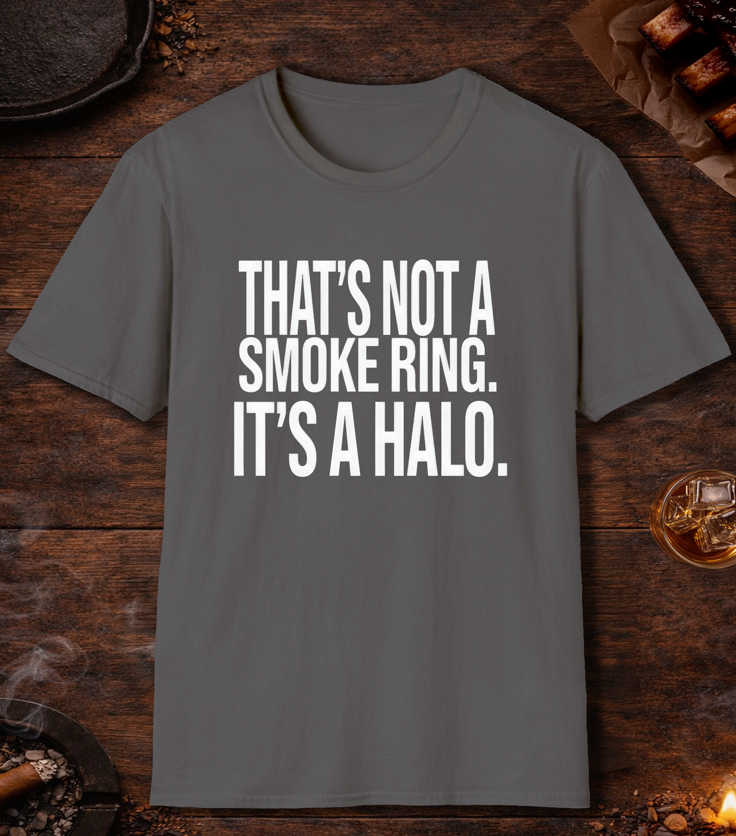 Smoke Ring Halo T-Shirt - Charcoal