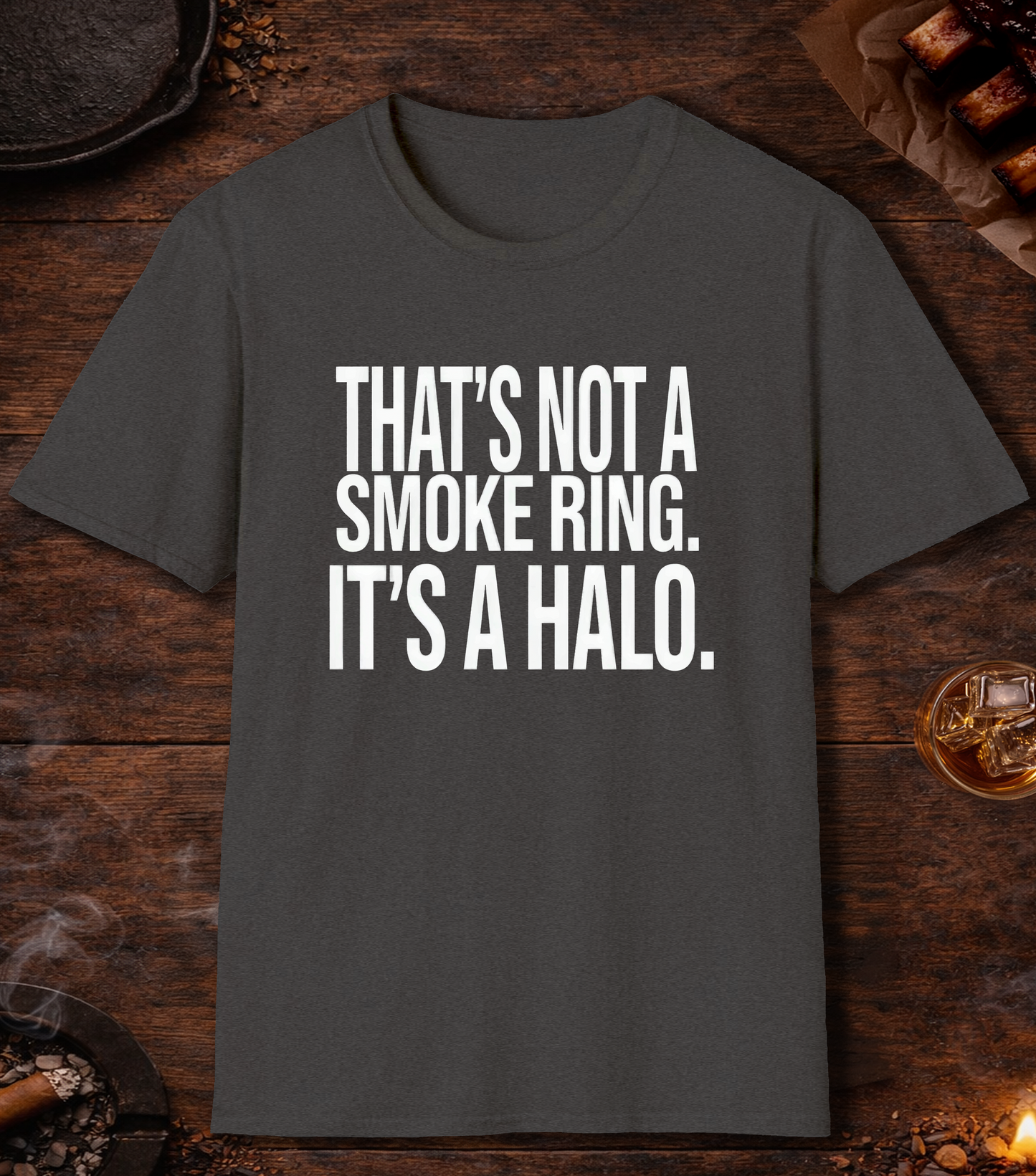 Smoke Ring Halo T-Shirt - Dark Heather