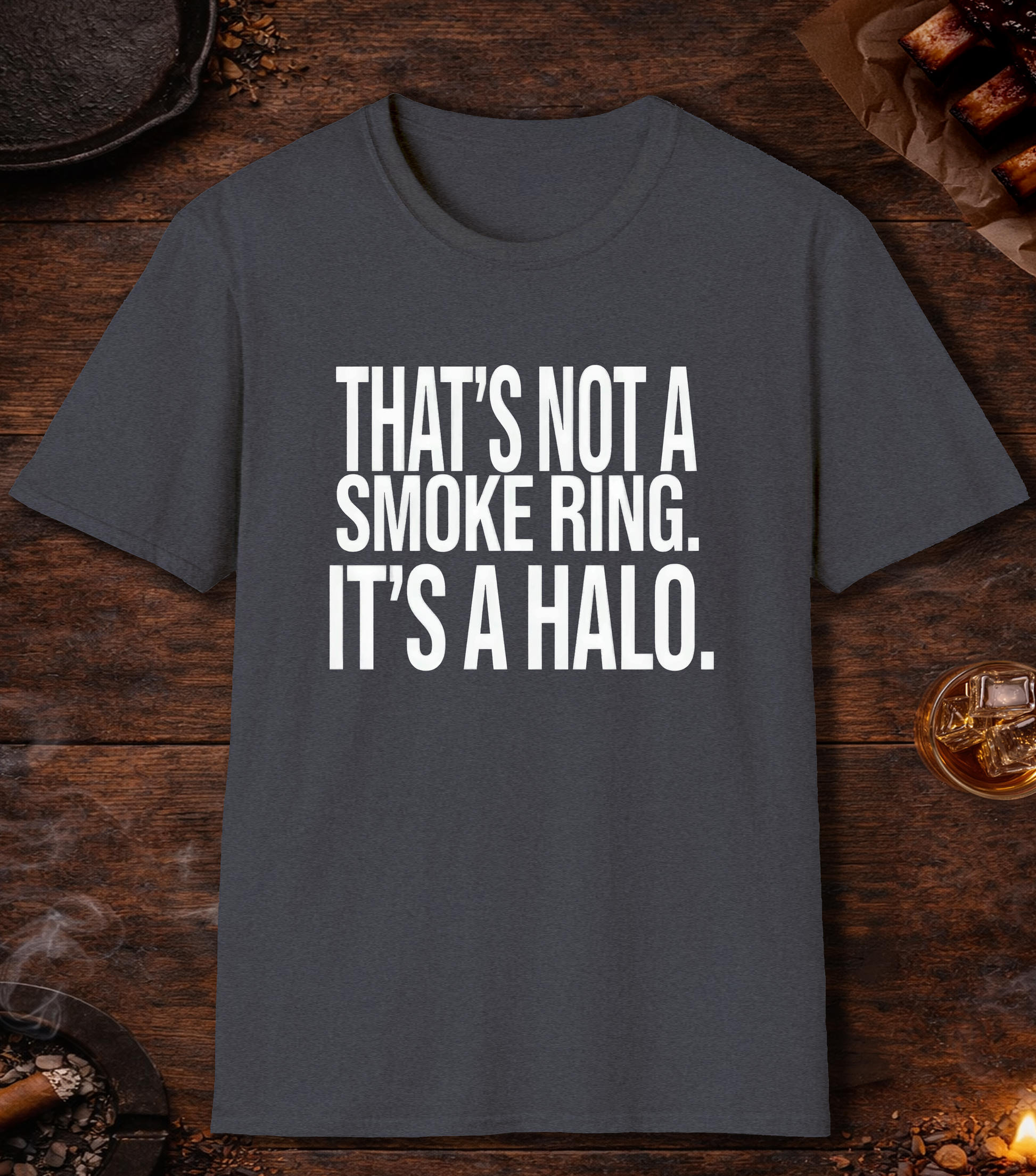 Smoke Ring Halo T-Shirt - Heather Navy