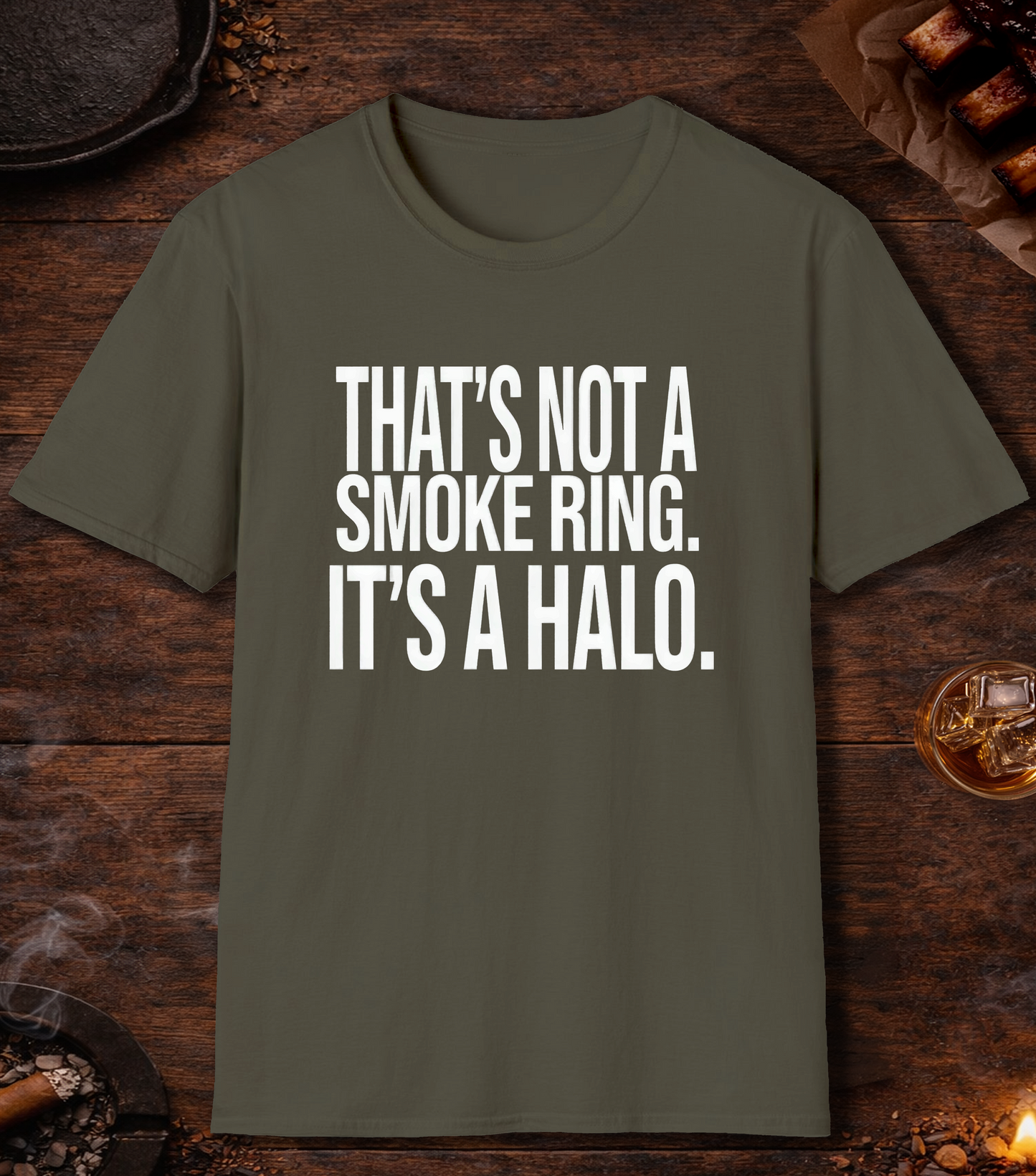 Smoke Ring Halo T-Shirt - Military Green