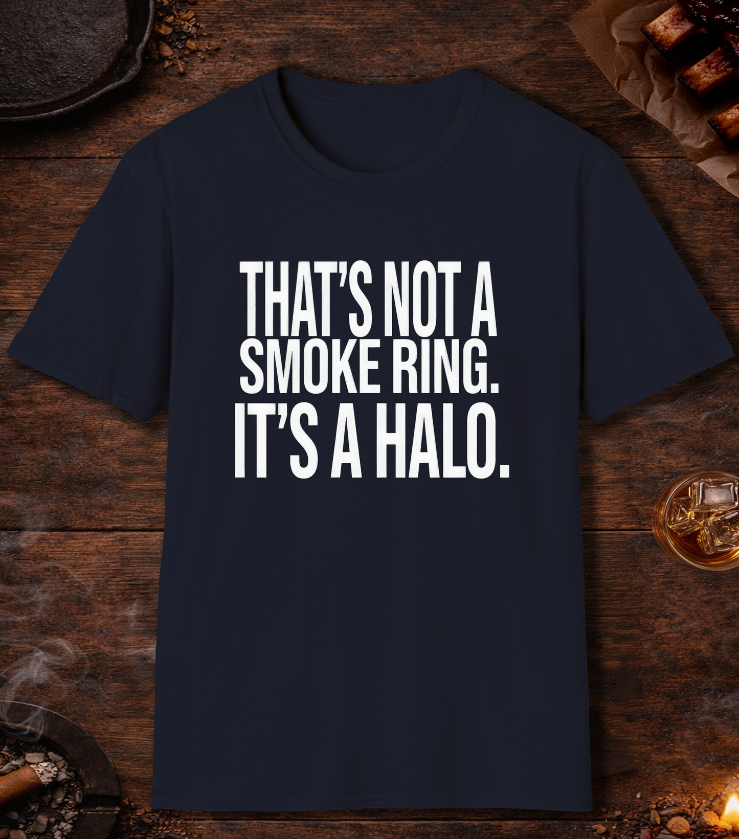 Smoke Ring Halo T-Shirt - Navy