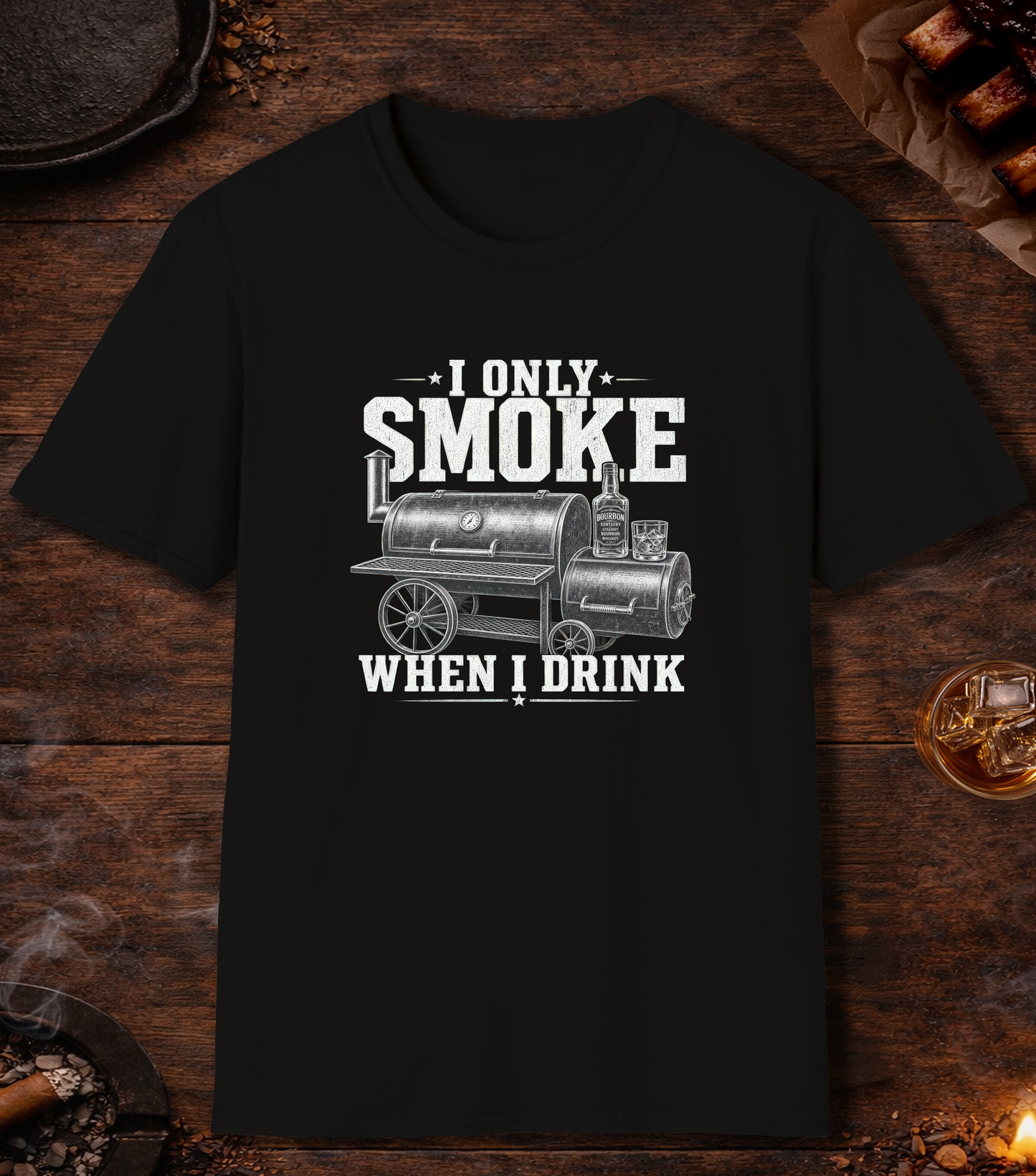 Smoke When I Drink T-Shirt - Black