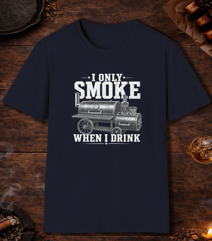 Smoke When I Drink T-Shirt - Navy