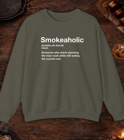 Smokeaholic Transparent Crewneck - Military Green