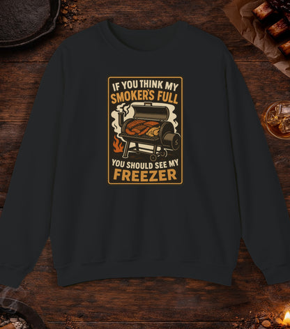 Smoker Full Freezer Crewneck - Black