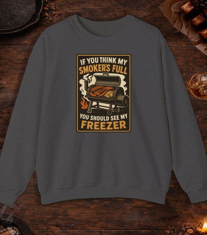 Smoker Full Freezer Crewneck - Dark Heather