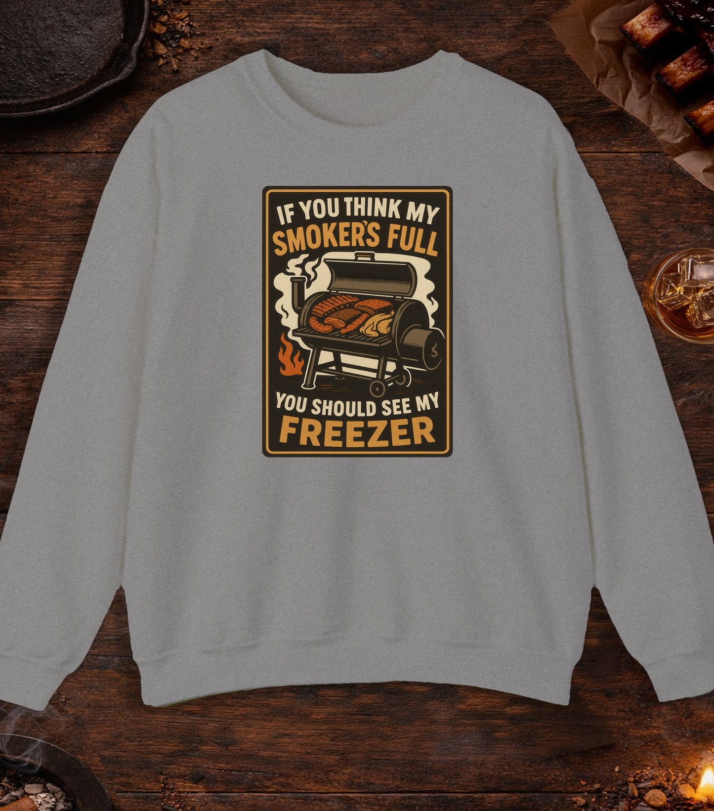 Smoker Full Freezer Crewneck - Sport Grey