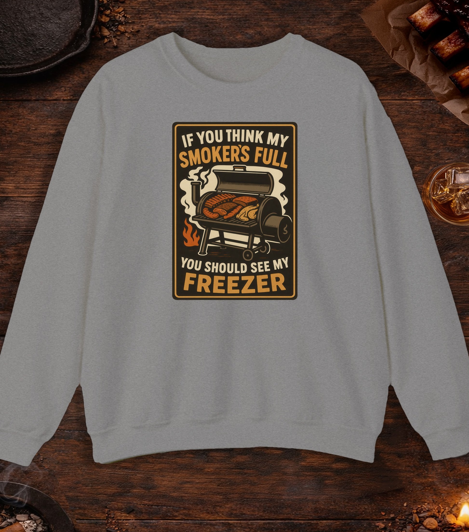 Smoker Full Freezer Crewneck - Sport Grey