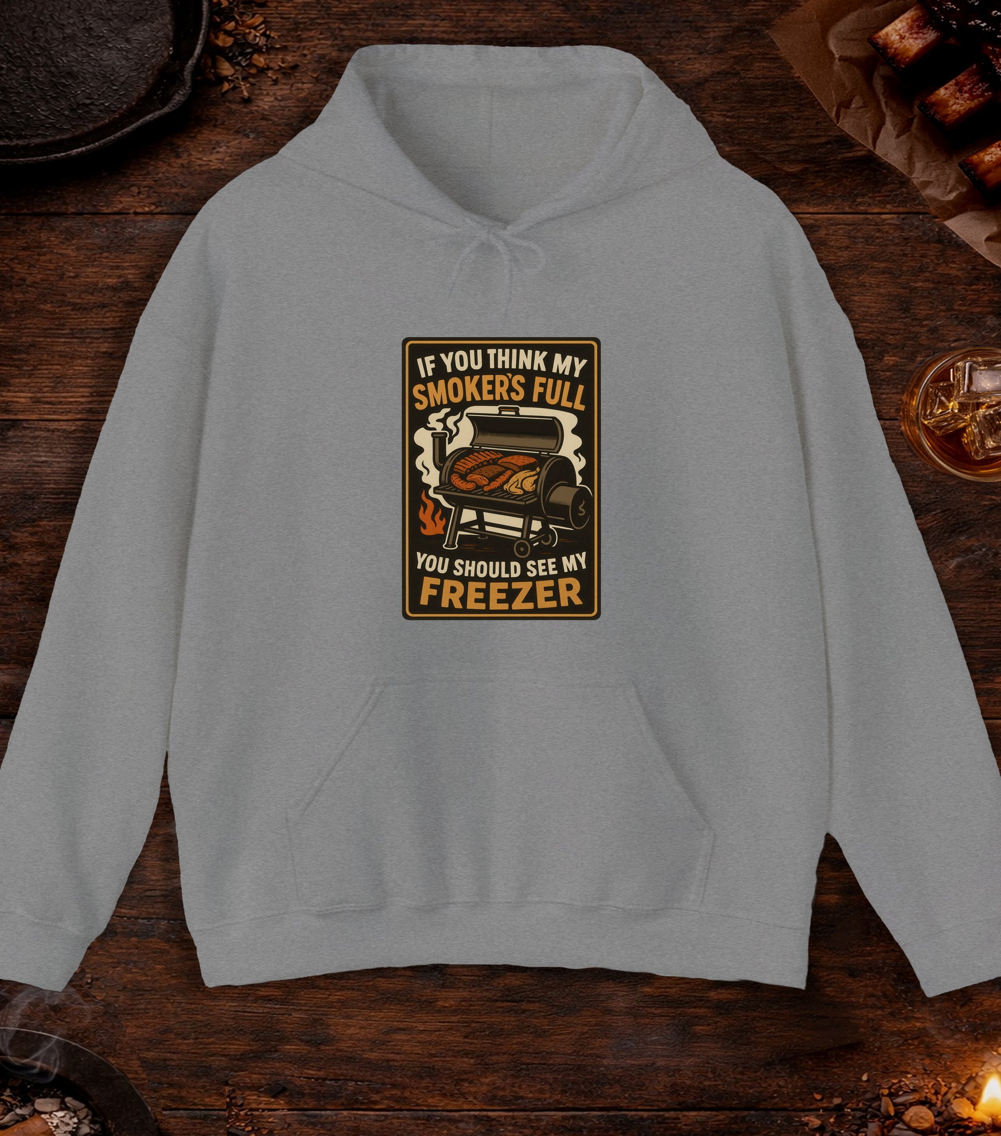 Smoker Full Freezer Hoodie - Sport Grey