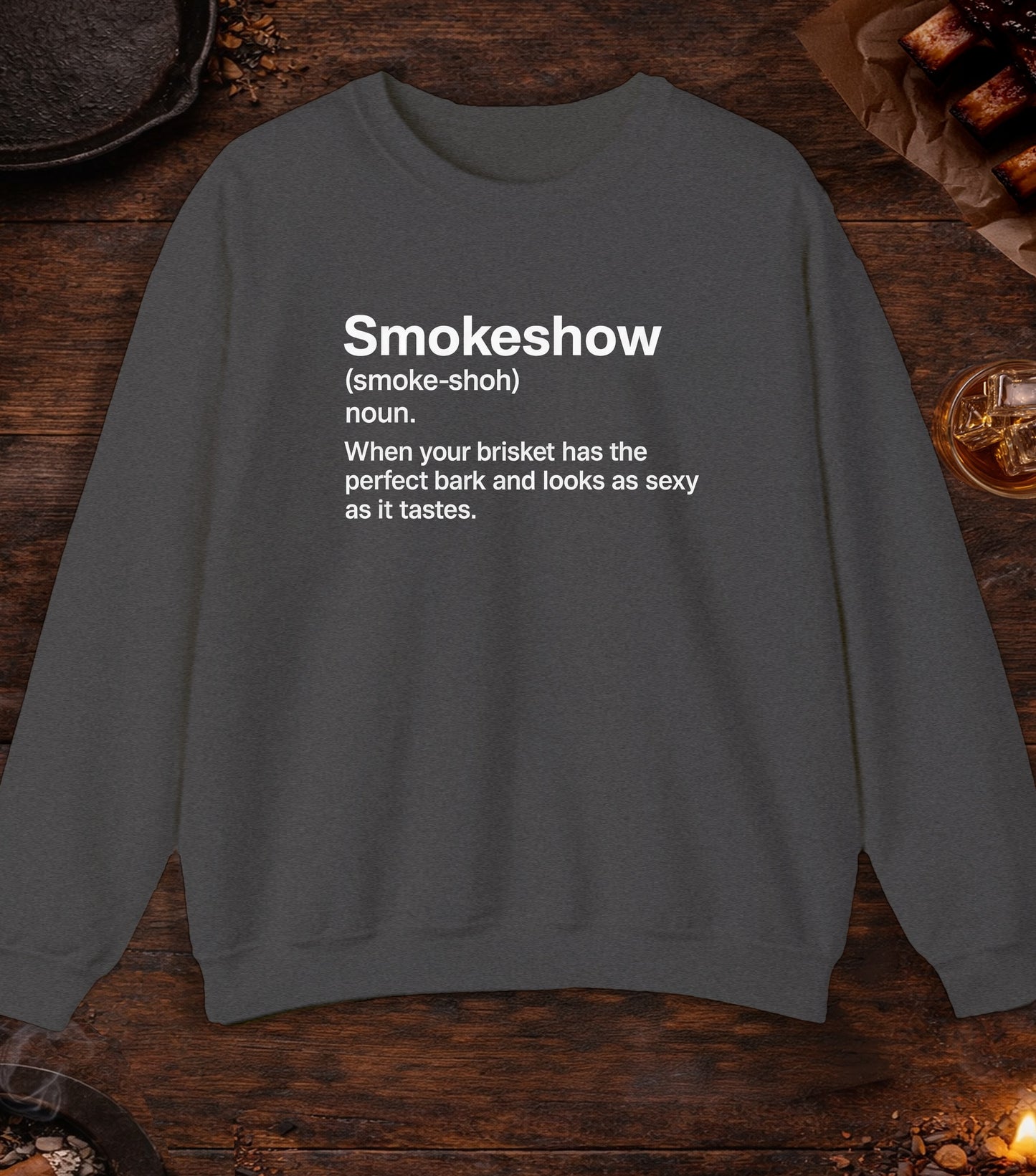 Smokeshow Crewneck - Dark Heather