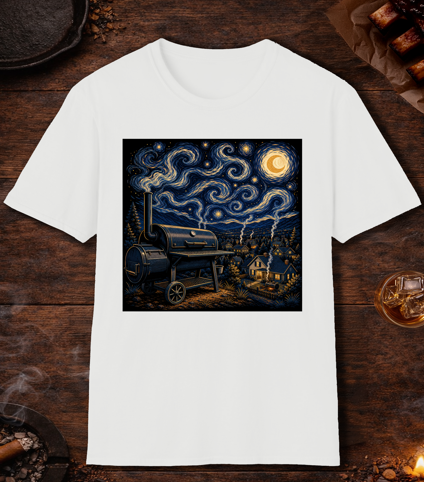 Smokey Night T-Shirt - White