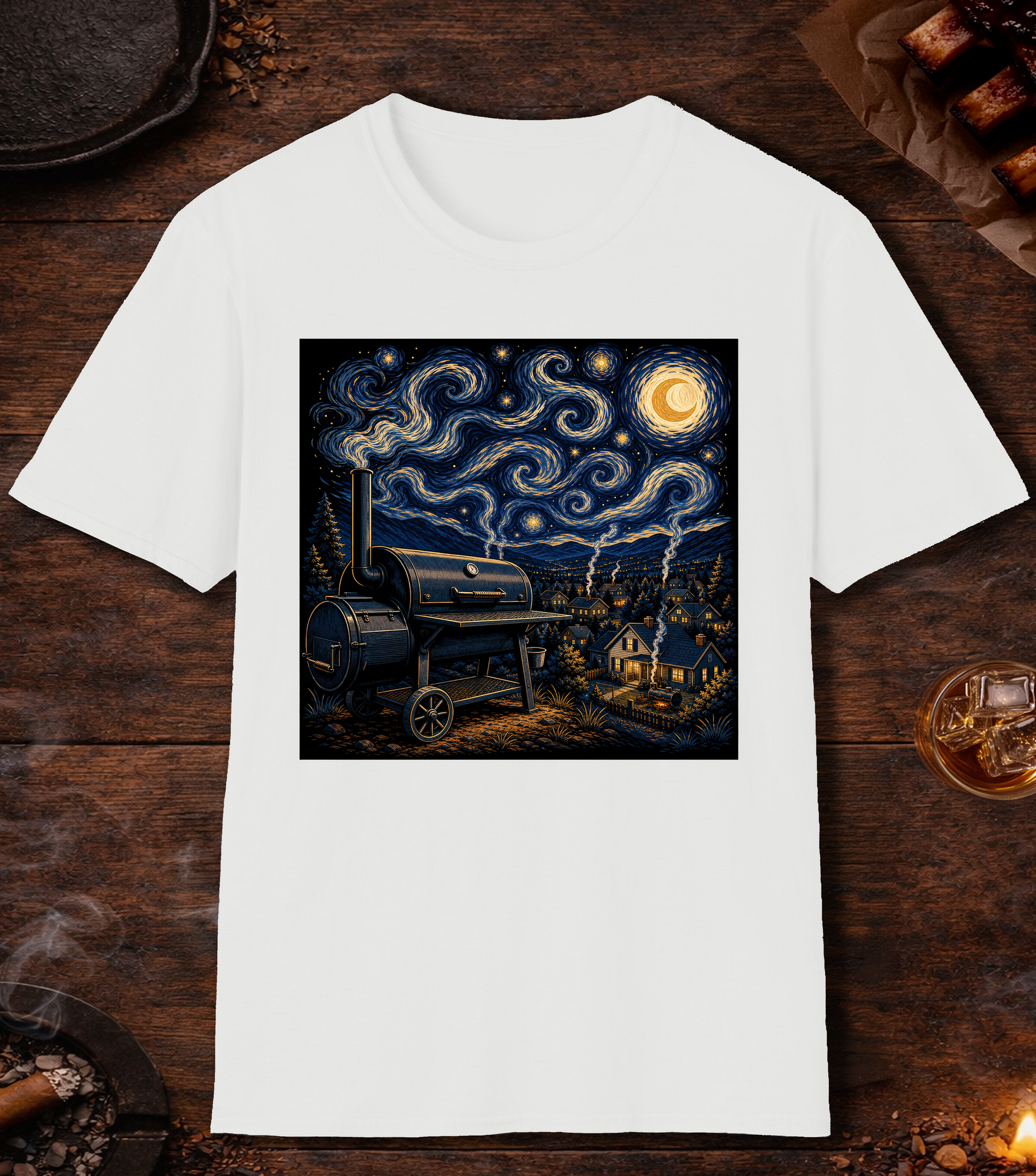 Smokey Night T-Shirt - White