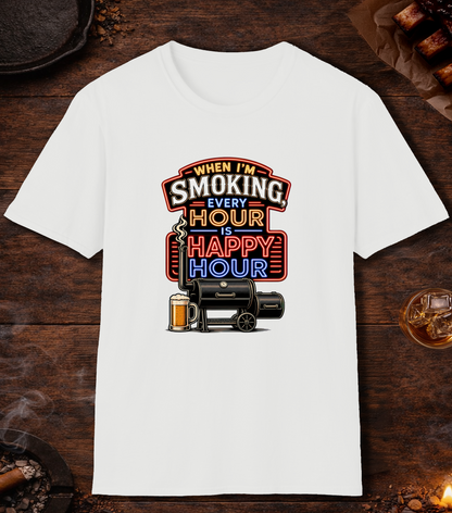 Smoking Happy Hour T-Shirt - White