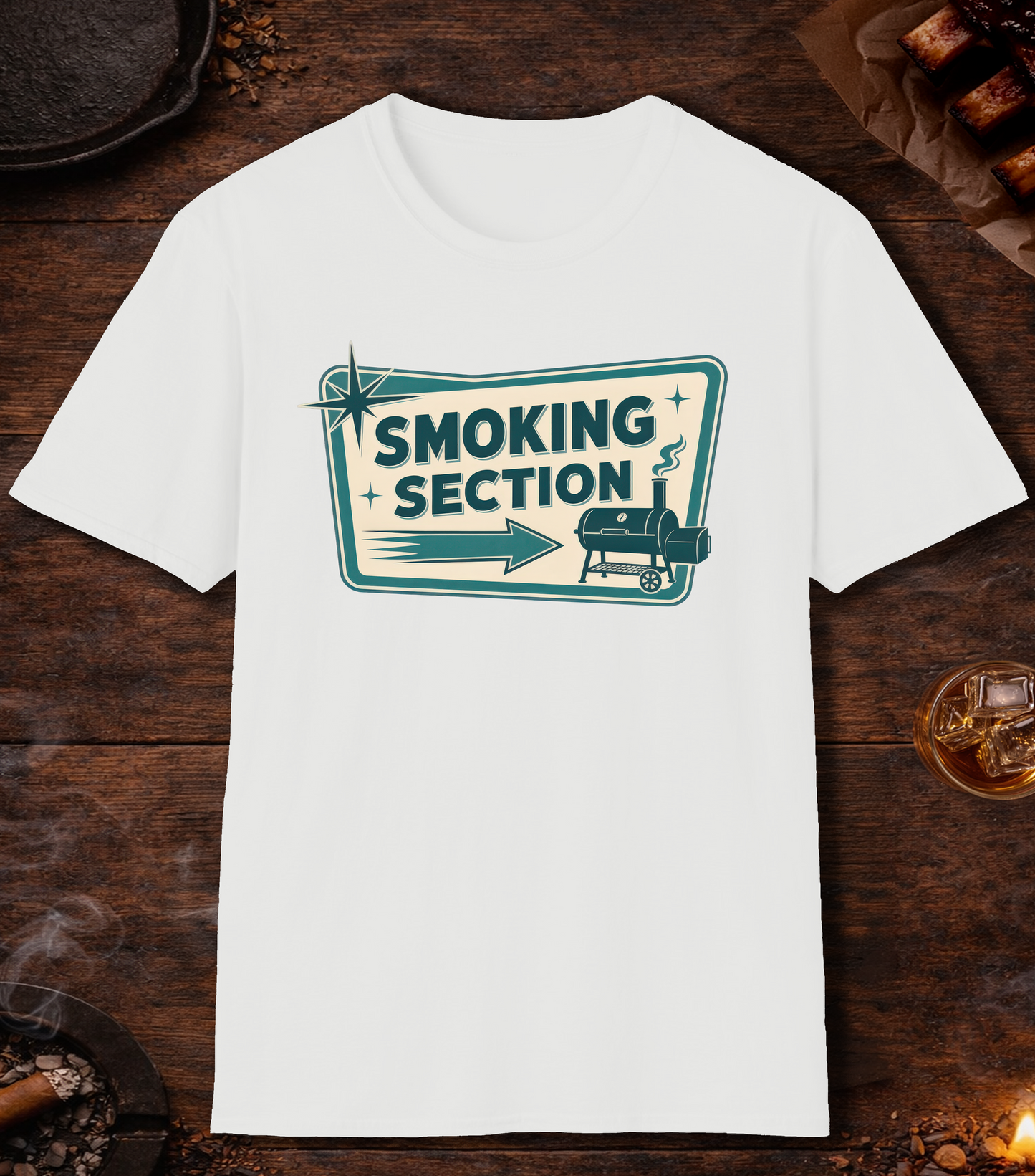Smoking Section T-Shirt - White