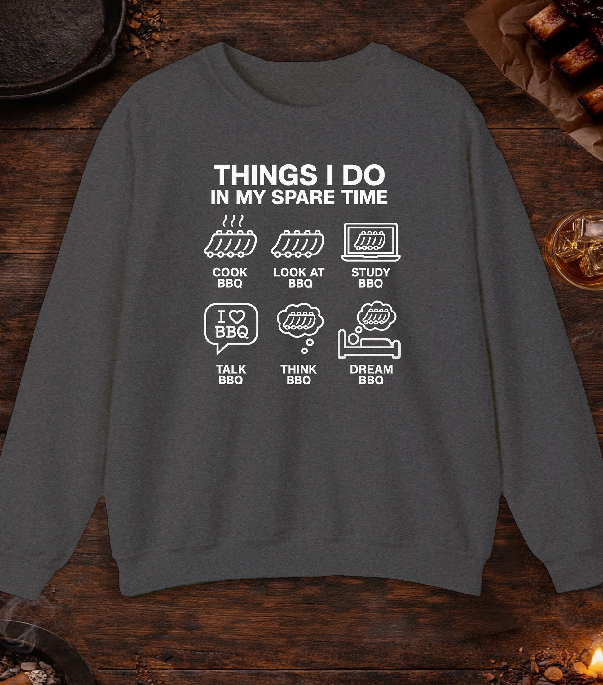 Spare Time Crewneck - Dark Heather