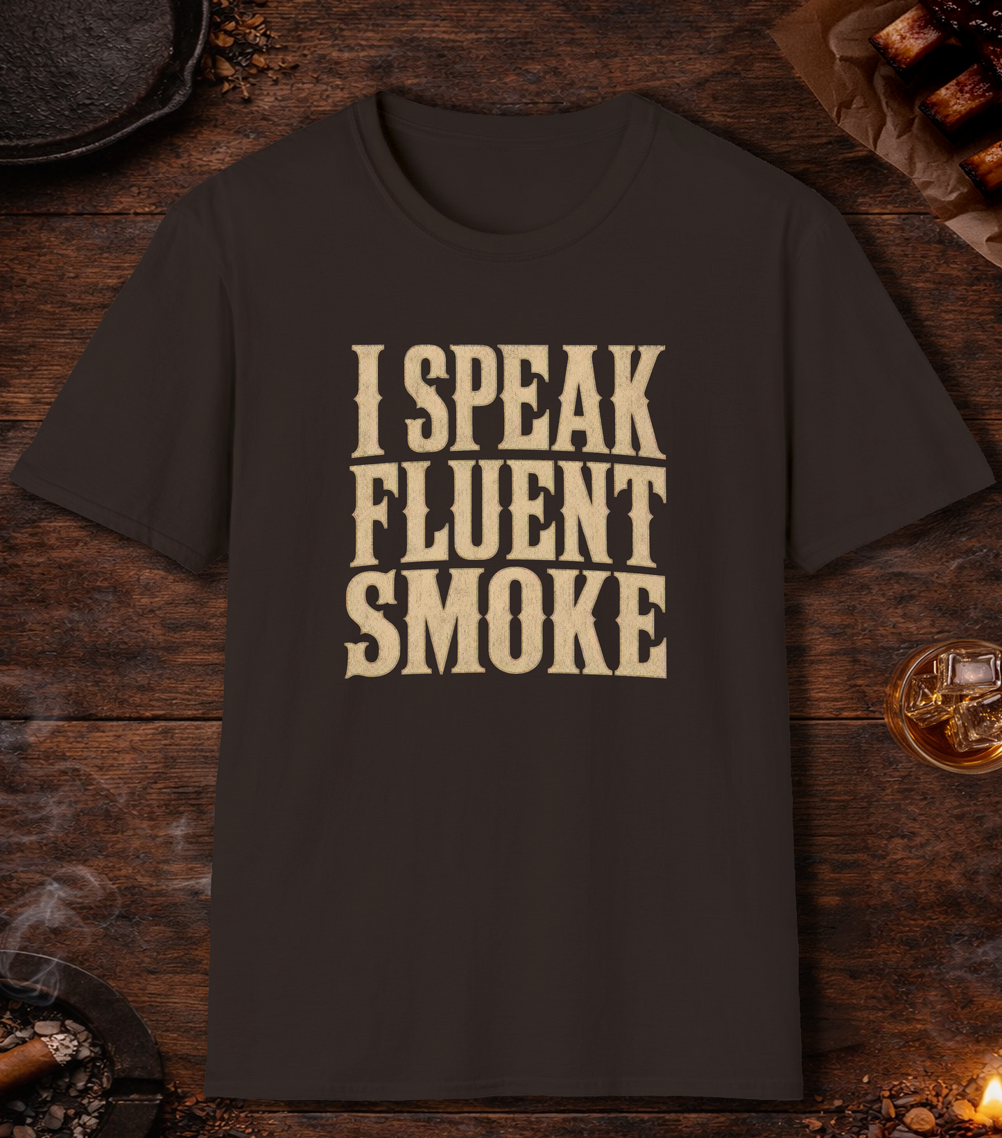 Speak Fluent Smoke T-Shirt - Dark Chocolate