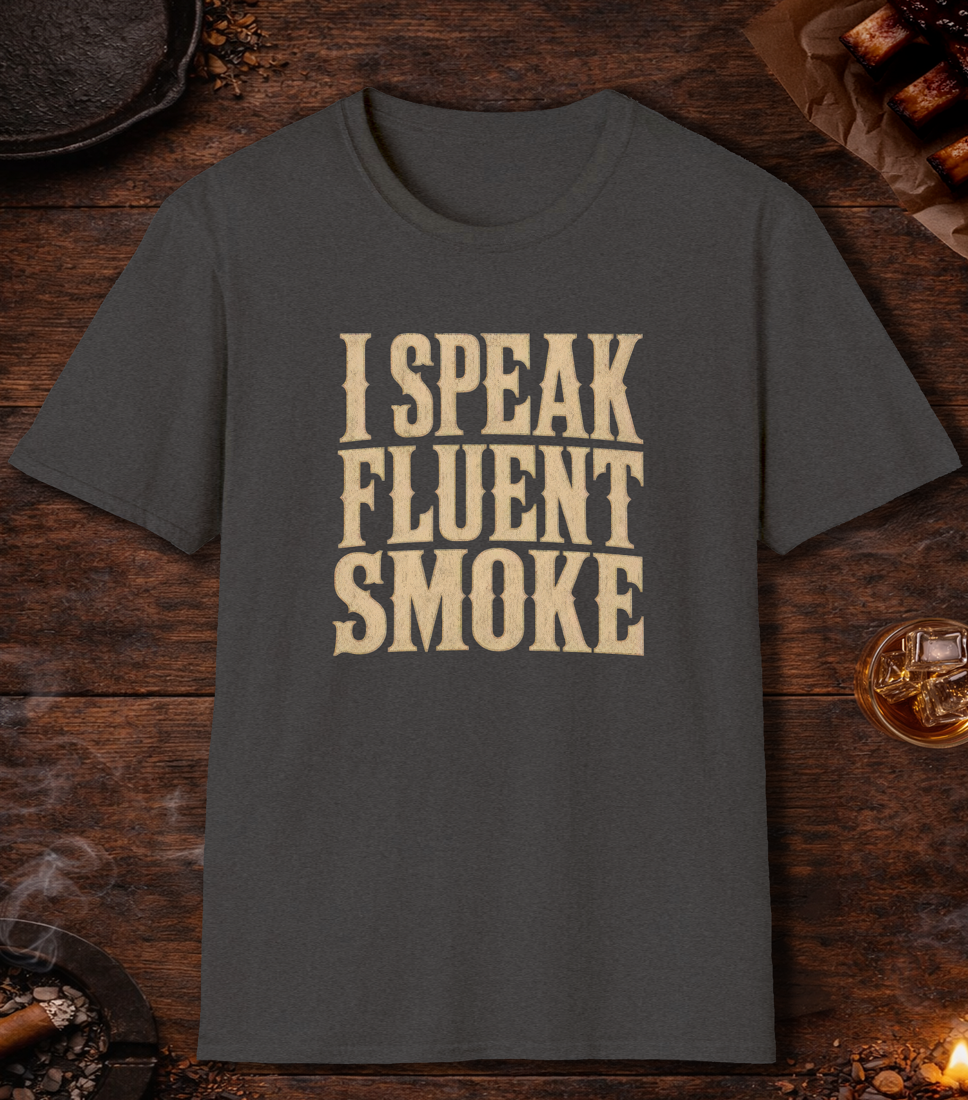 Speak Fluent Smoke T-Shirt - Dark Heather