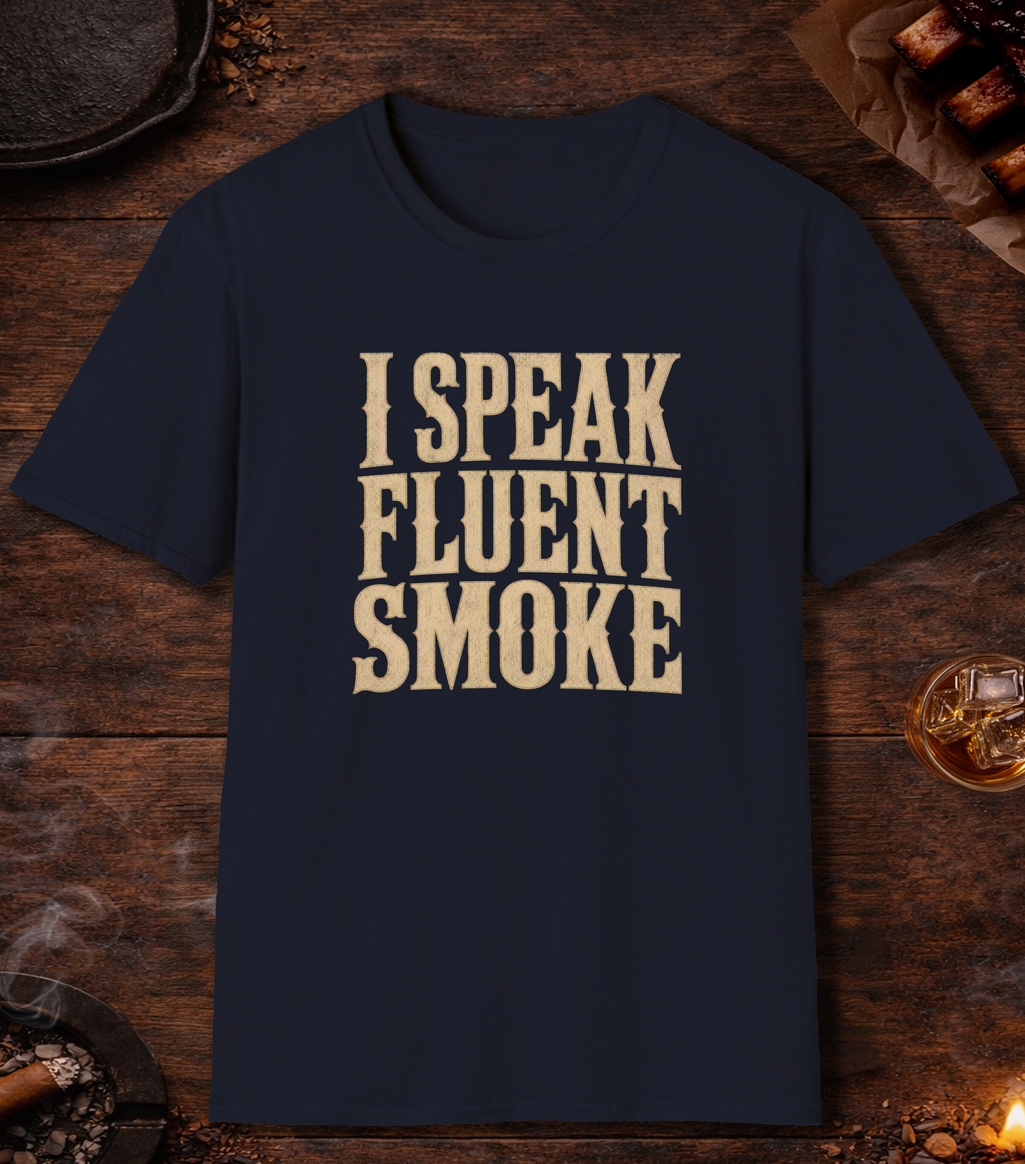 Speak Fluent Smoke T-Shirt - Navy