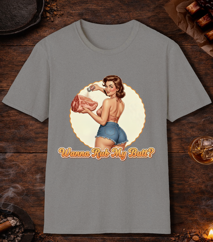 Wanna Rub My Butt T-Shirt - Sport Grey