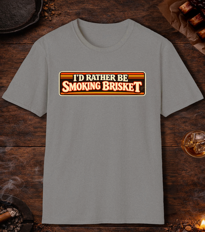 Rather Be Smoking Brisket T-Shirt - Sport Grey