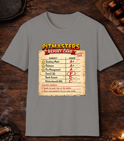 Pitmasters Report Card T-Shirt - Sport Grey