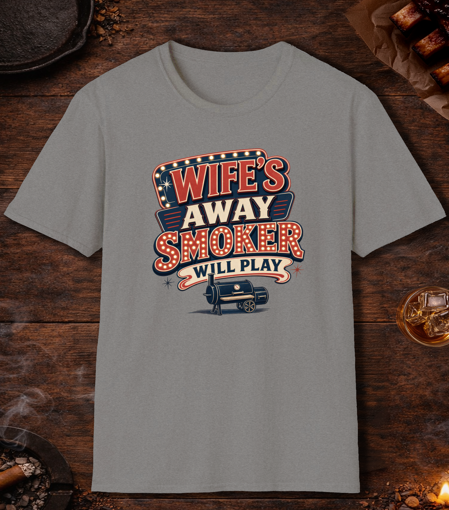 Wife's Away T-Shirt - Sport Grey