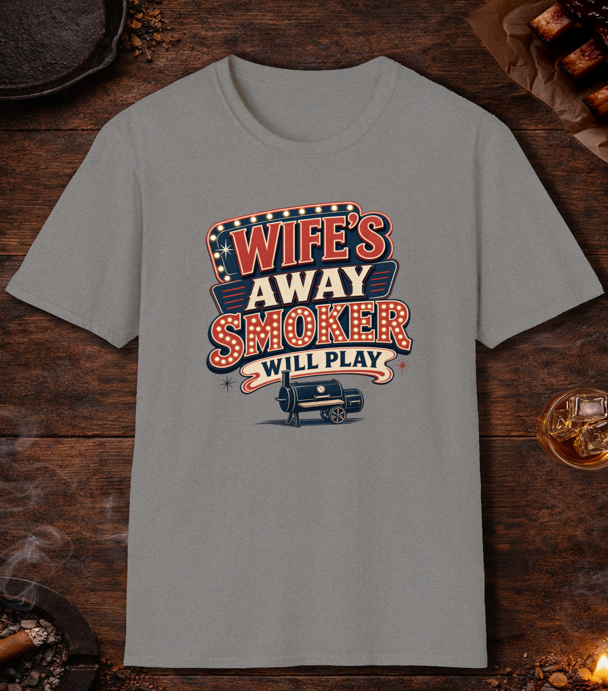 Wife's Away T-Shirt - Sport Grey