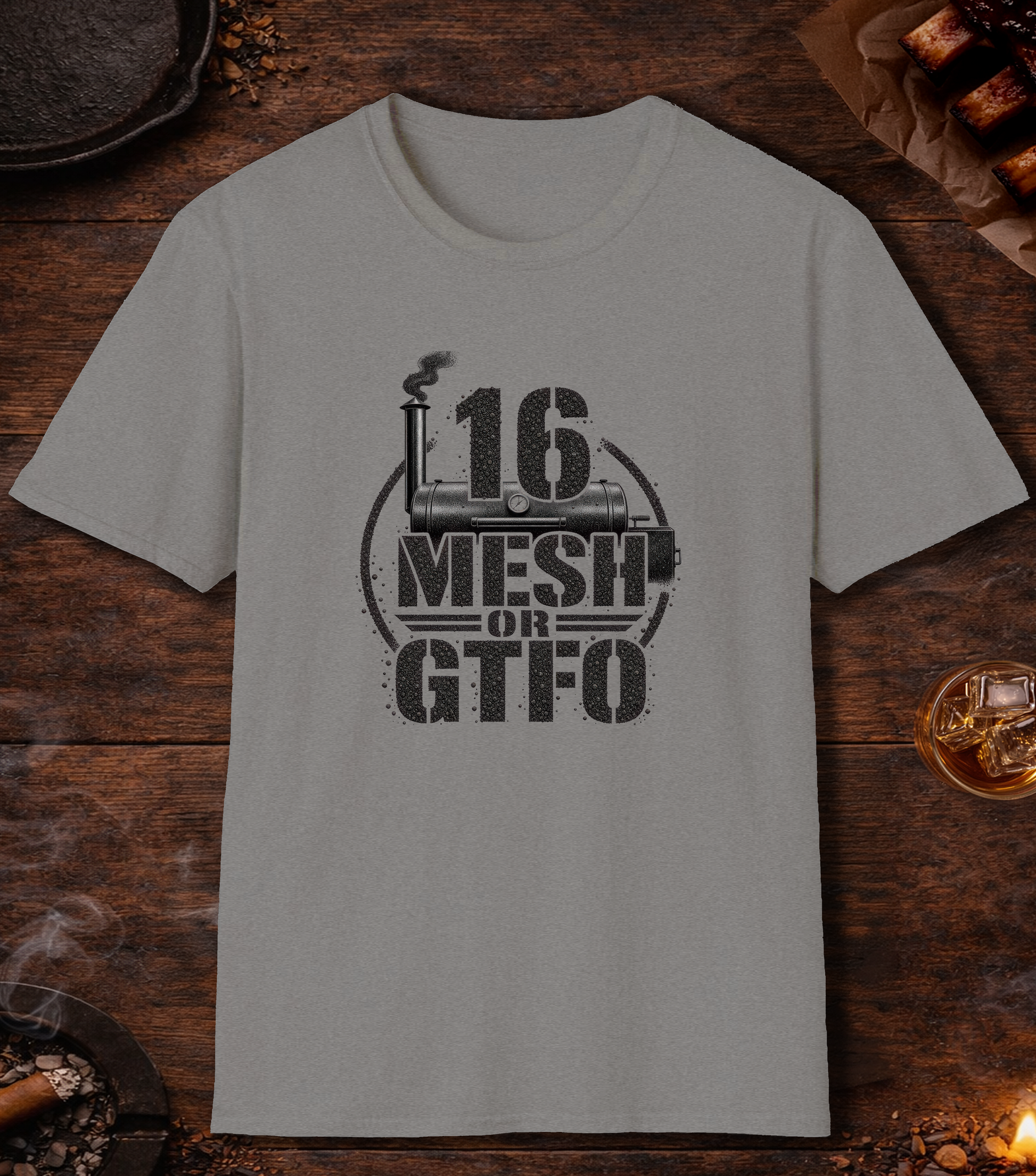 16 Mesh or GTFO T-Shirt - Sport Grey