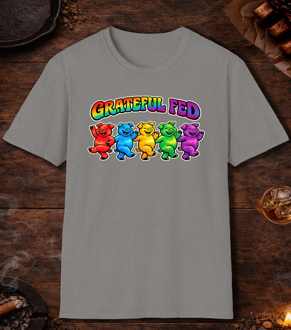Grateful Fed Parody T-Shirt - Sport Grey
