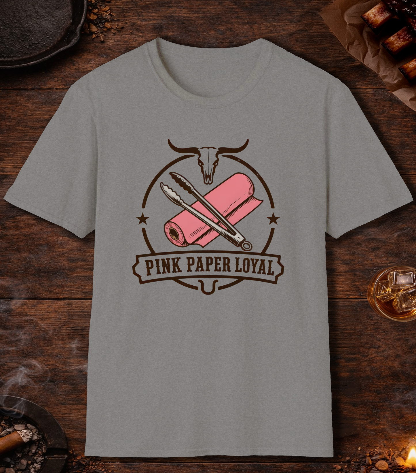Pink Paper Loyal T-Shirt - Sport Grey