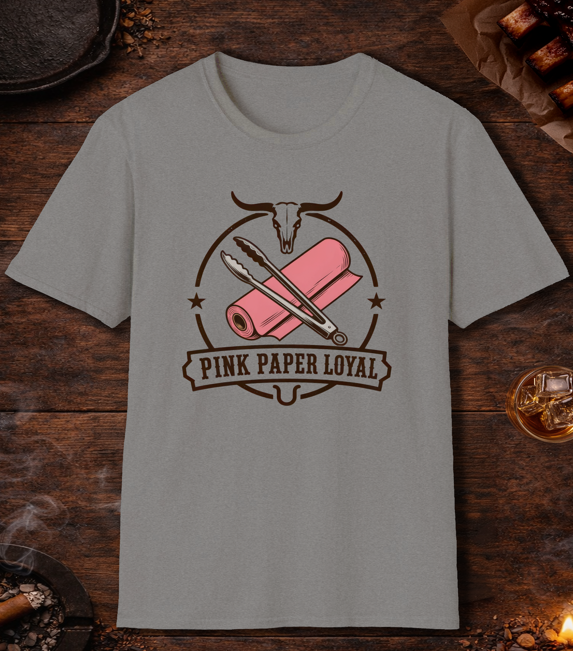 Pink Paper Loyal T-Shirt - Sport Grey