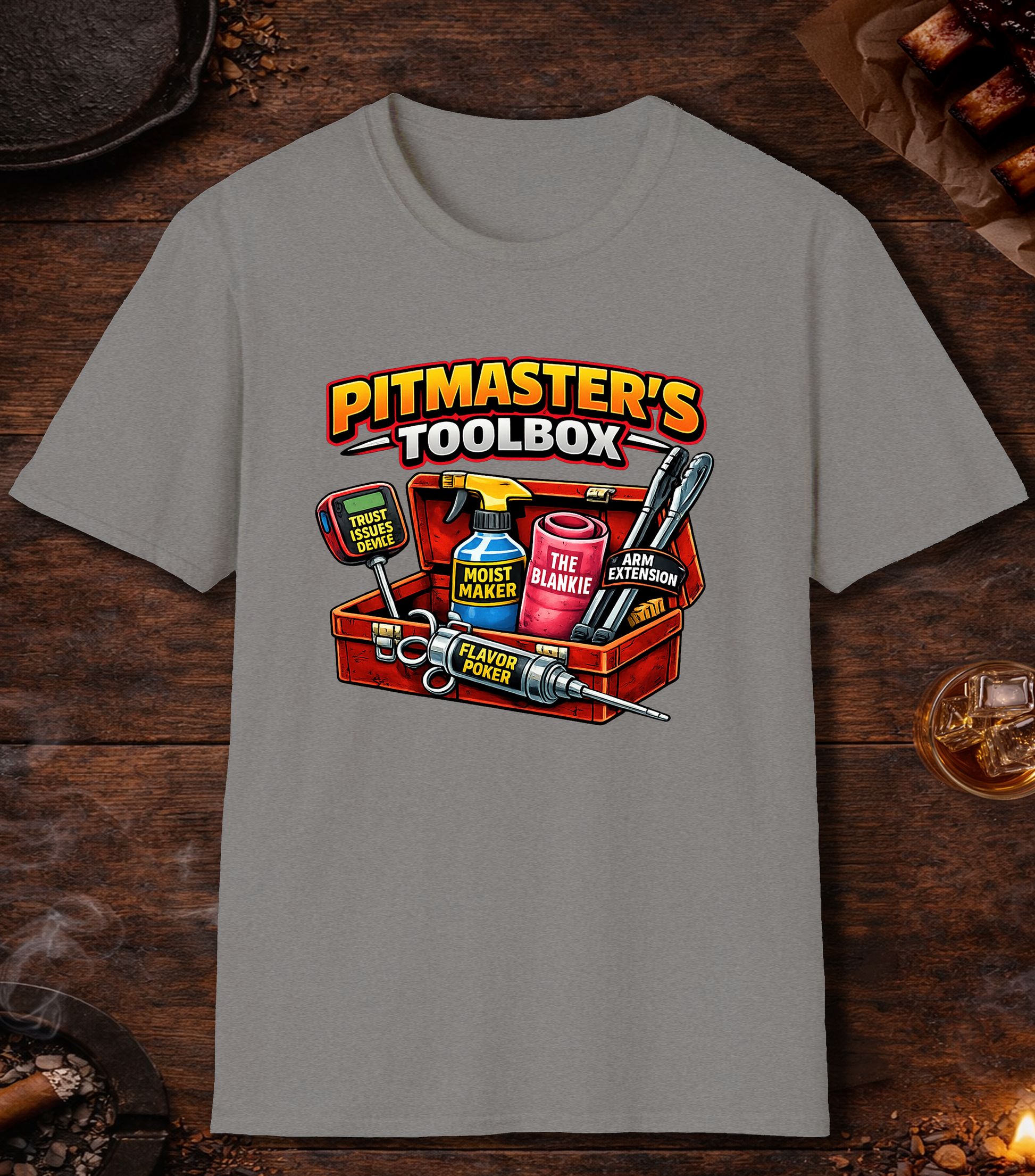 Pitmasters Toolbox T-Shirt - Sport Grey