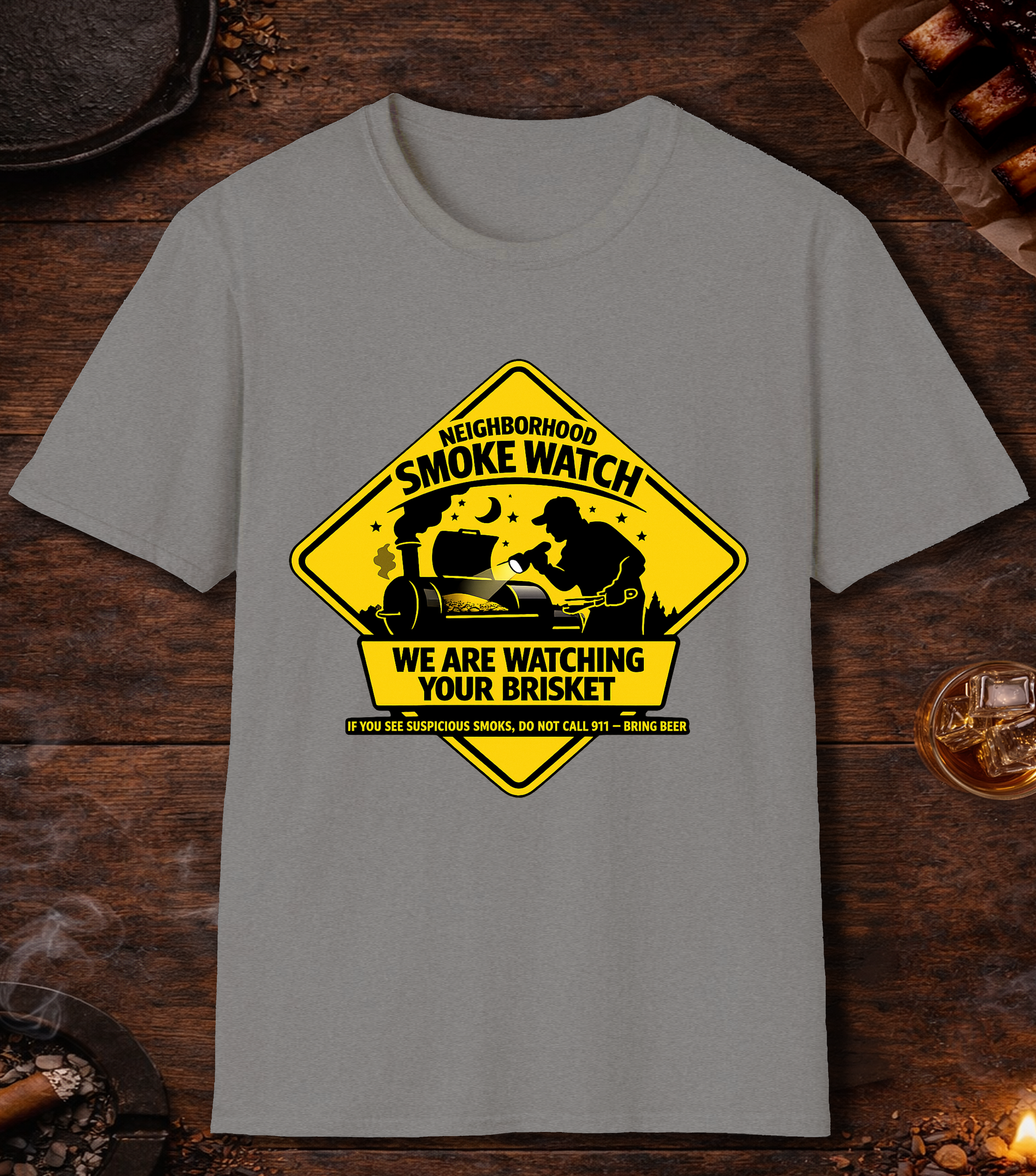 Neighborhood Smoke Watch T-Shirt - Sport Grey