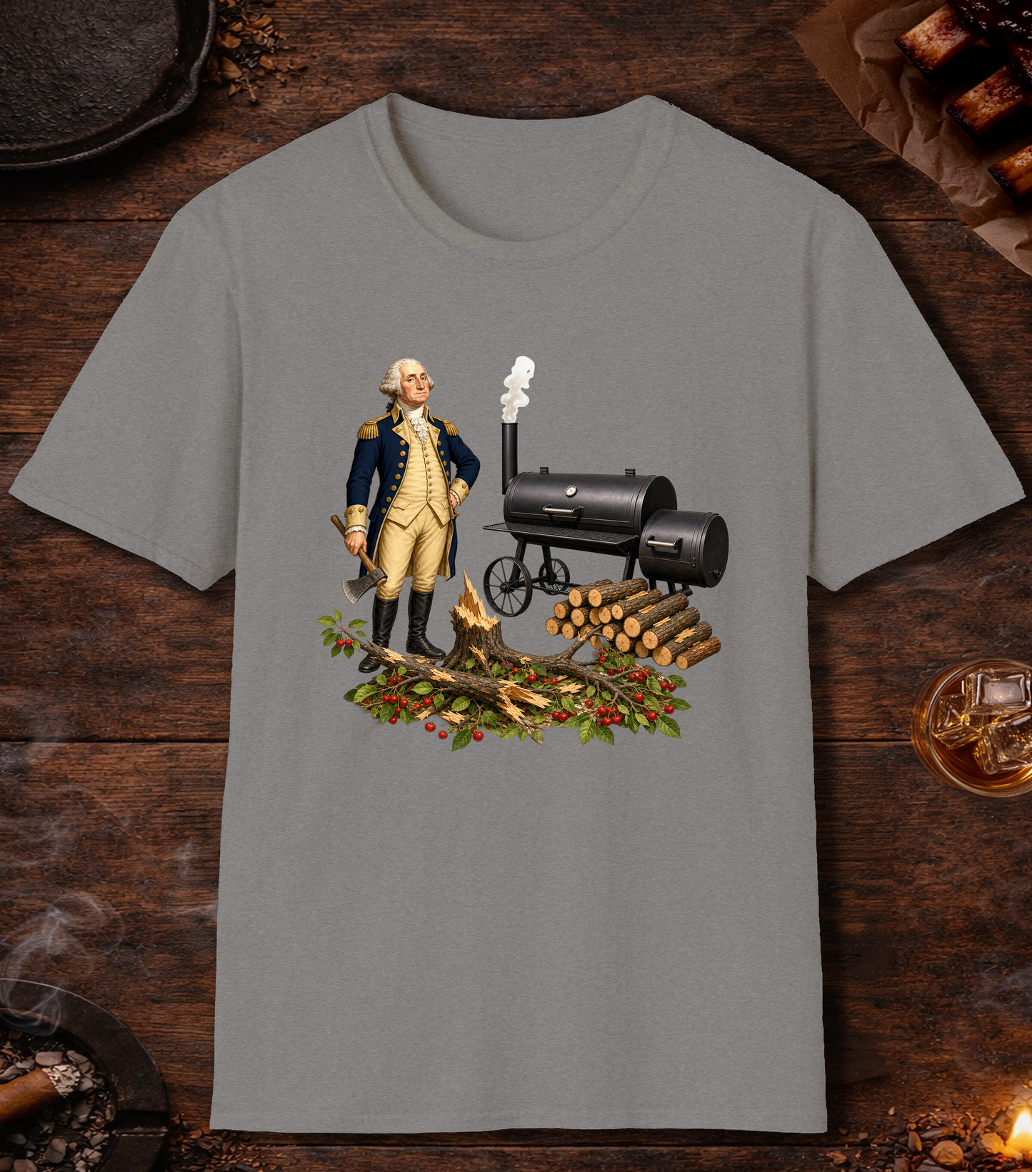 Washington Cherry Wood T-Shirt - Sport Grey