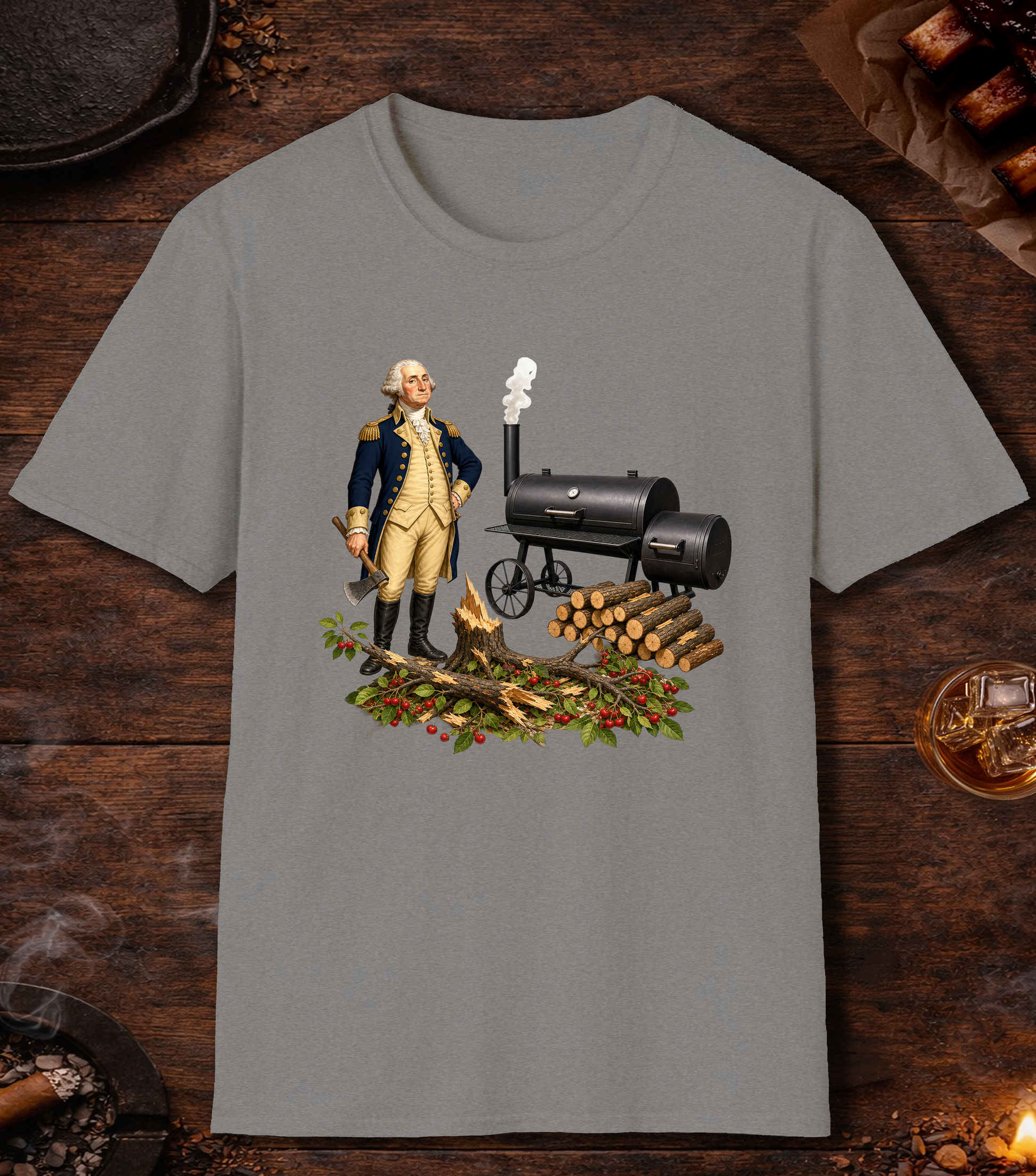 Washington Cherry Wood T-Shirt - Sport Grey