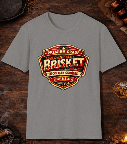 Premium Grade Brisket Vintage T-Shirt - Sport Grey