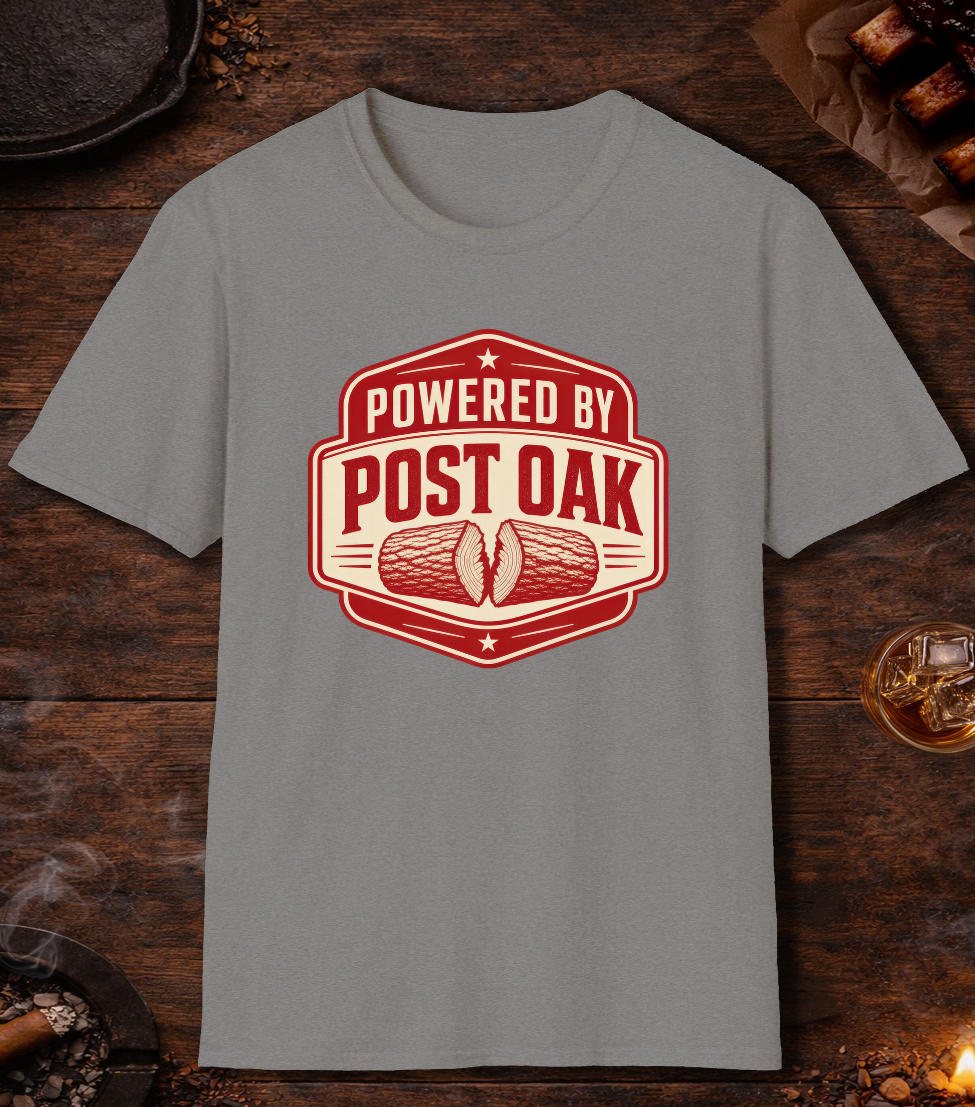 Powered by Post Oak T-Shirt - Sport Grey