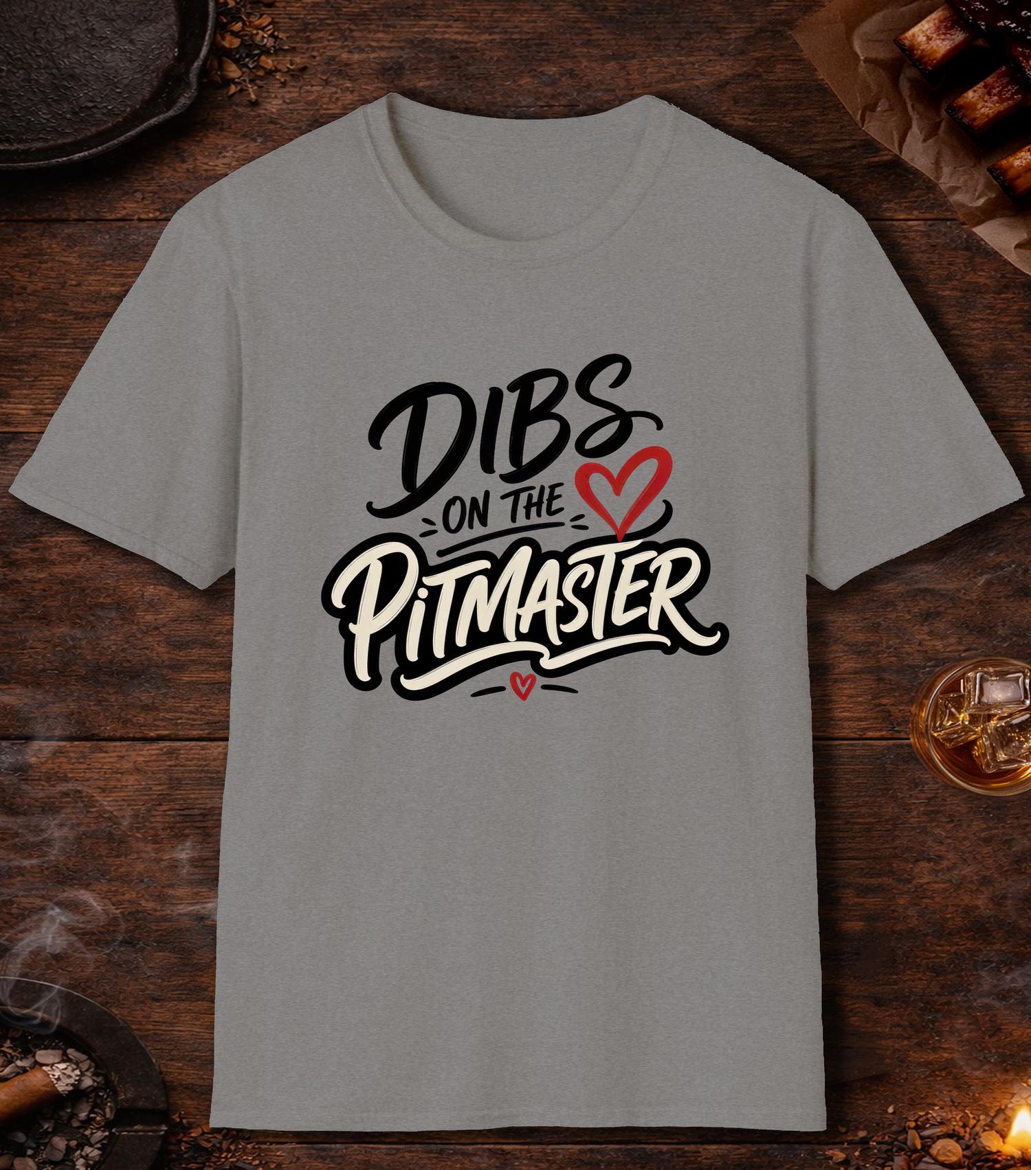 Dibs on the Pitmaster T-Shirt - Sport Grey