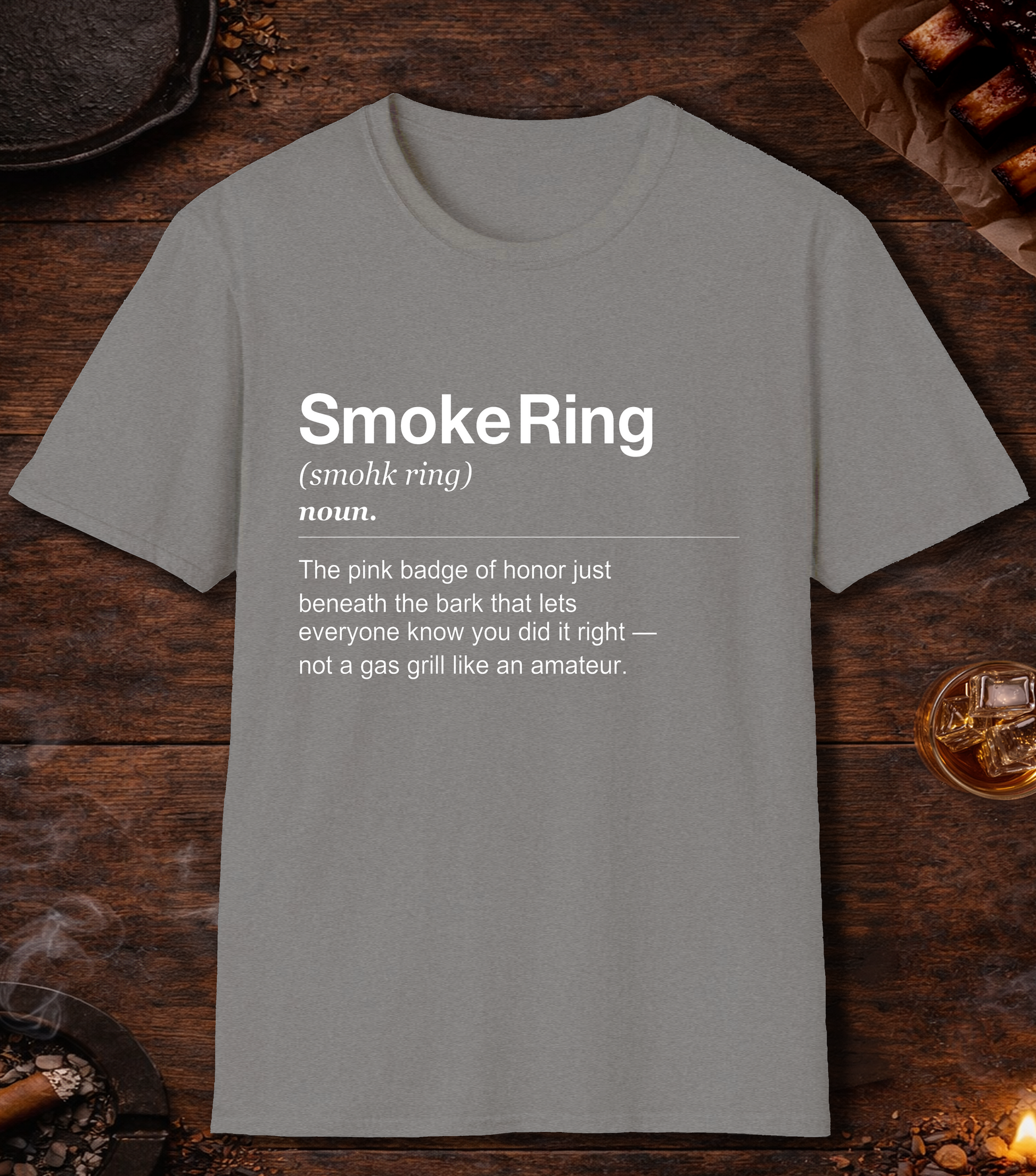 Smoke Ring Definition T-Shirt - Sport Grey