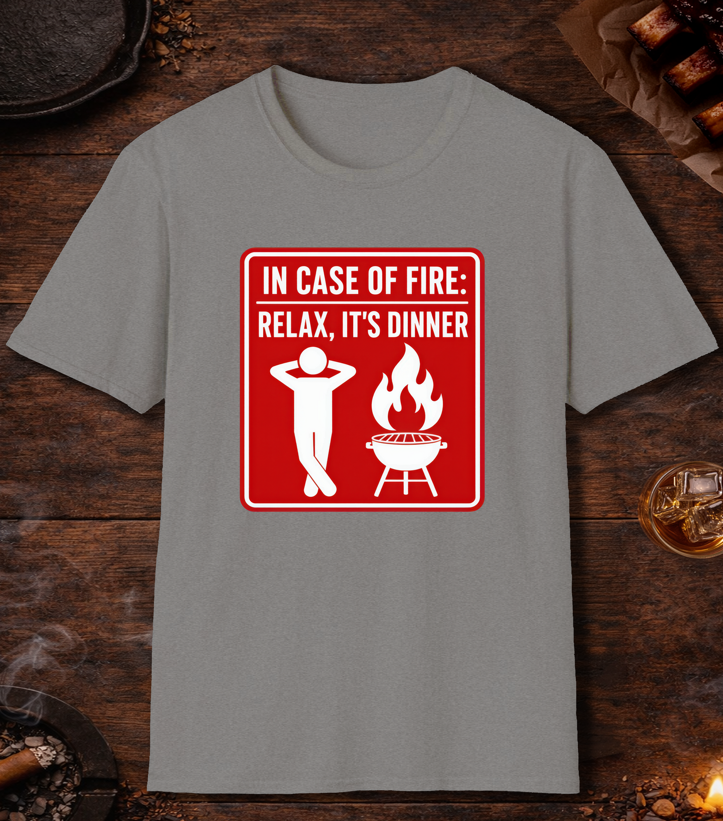 In Case of Fire T-Shirt - Sport Grey