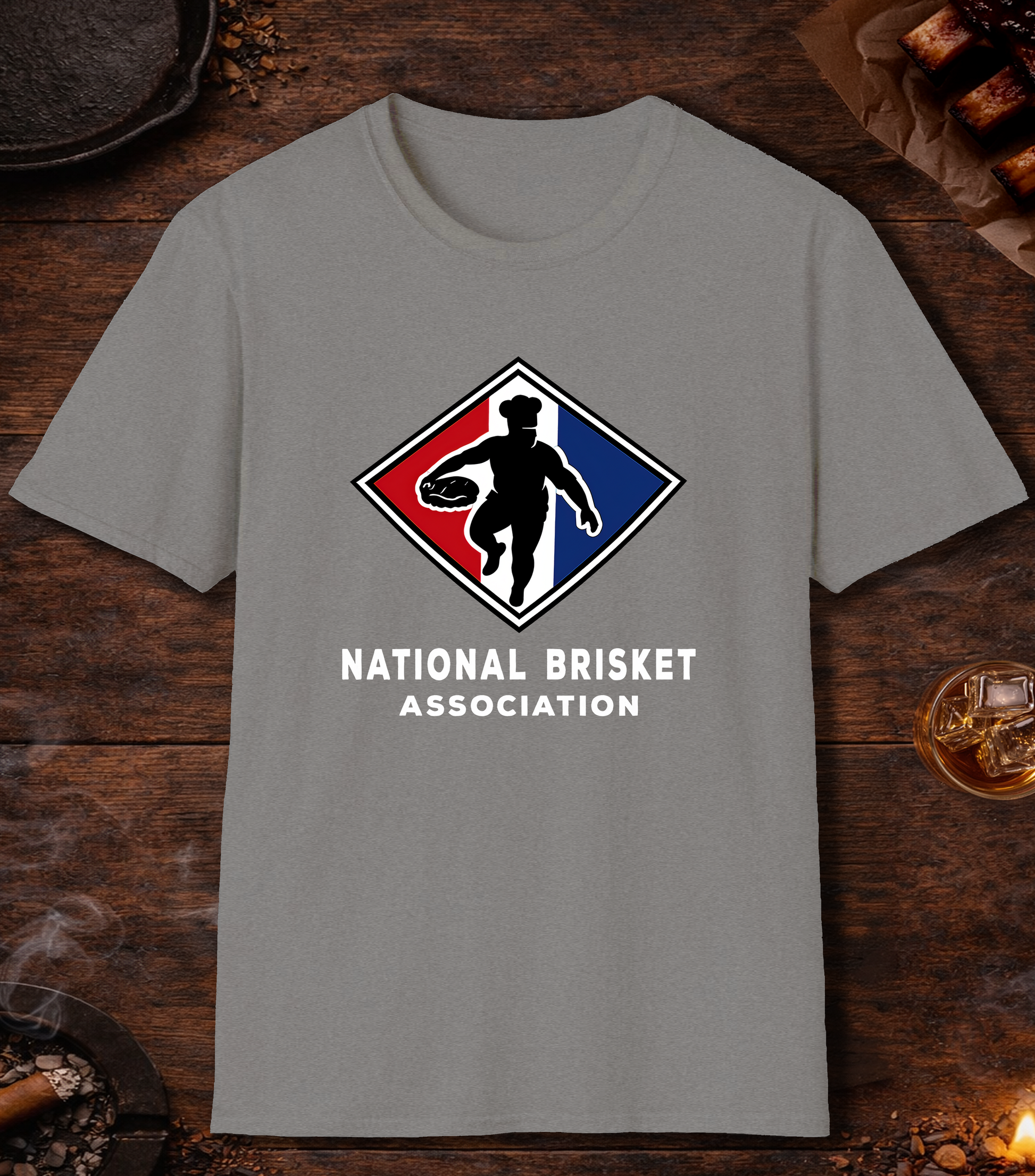 National Brisket Association T-Shirt - Sport Grey