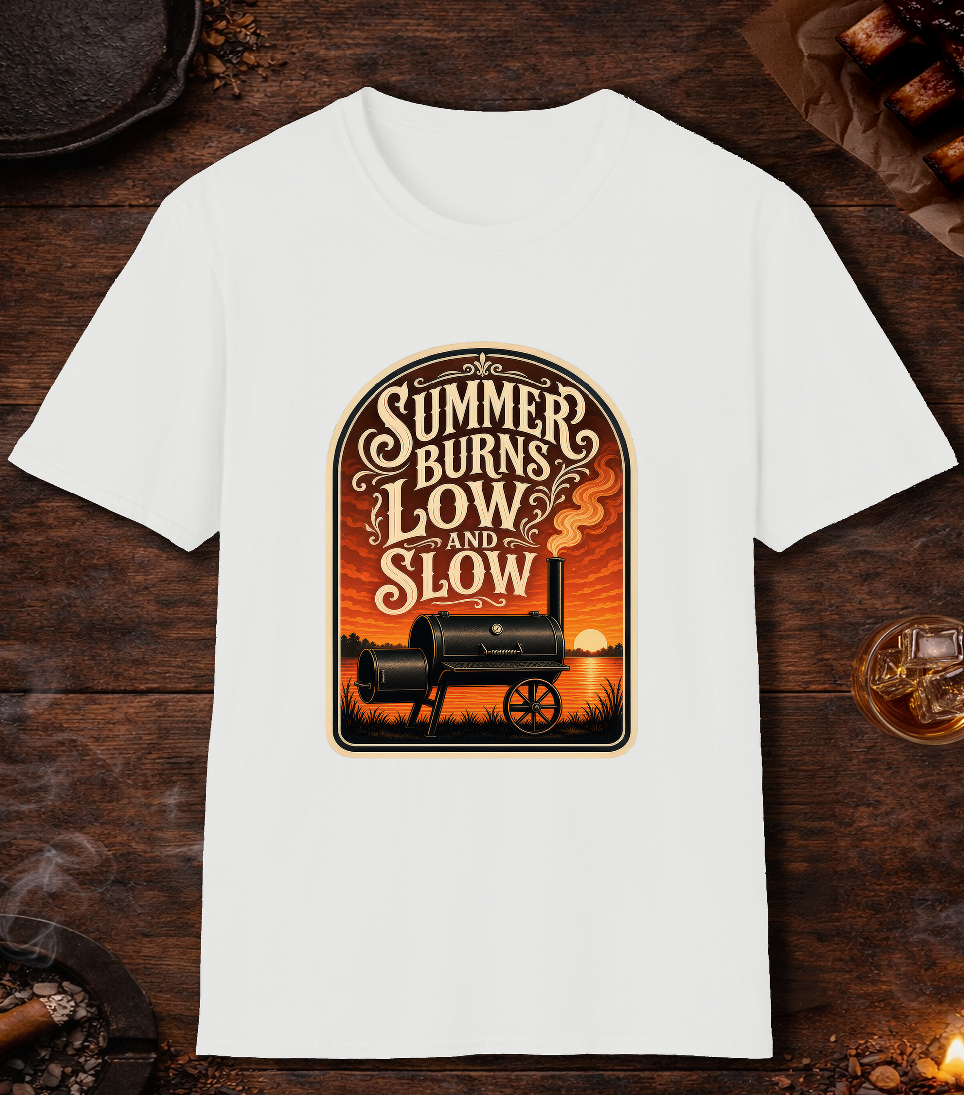 Summer Burns Low Slow T-Shirt - White