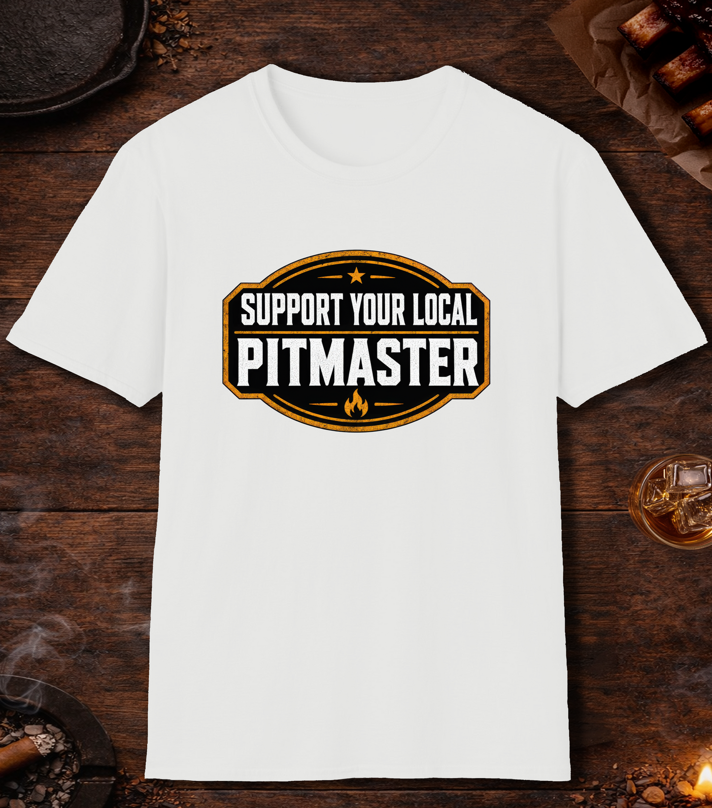 Support Your Pitmaster T-Shirt - White