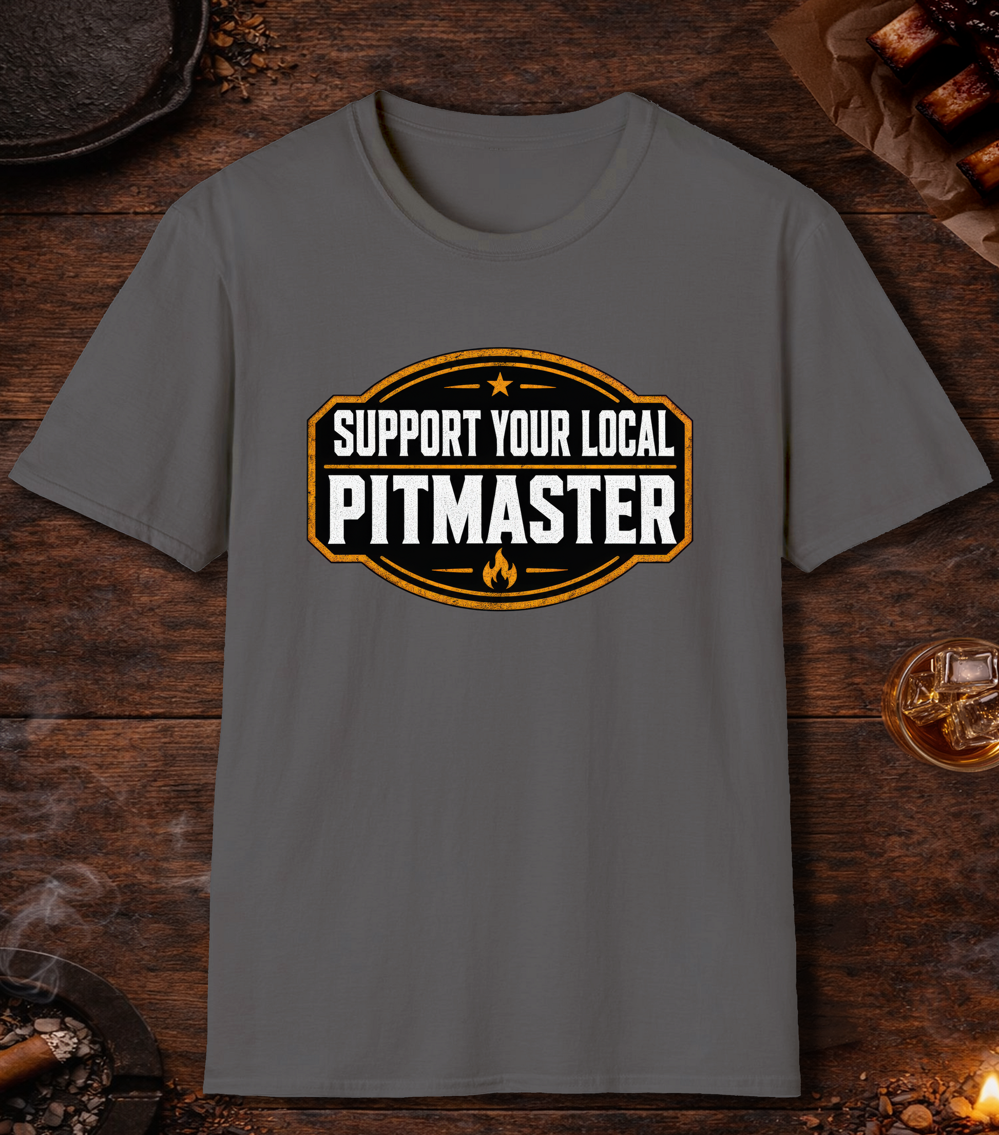 Support Your Pitmaster T-Shirt - Charcoal