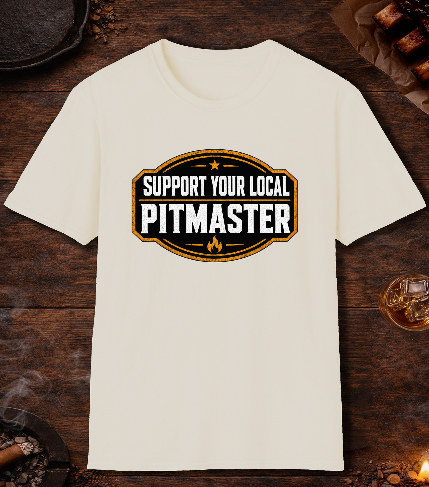 Support Your Pitmaster T-Shirt - Natural