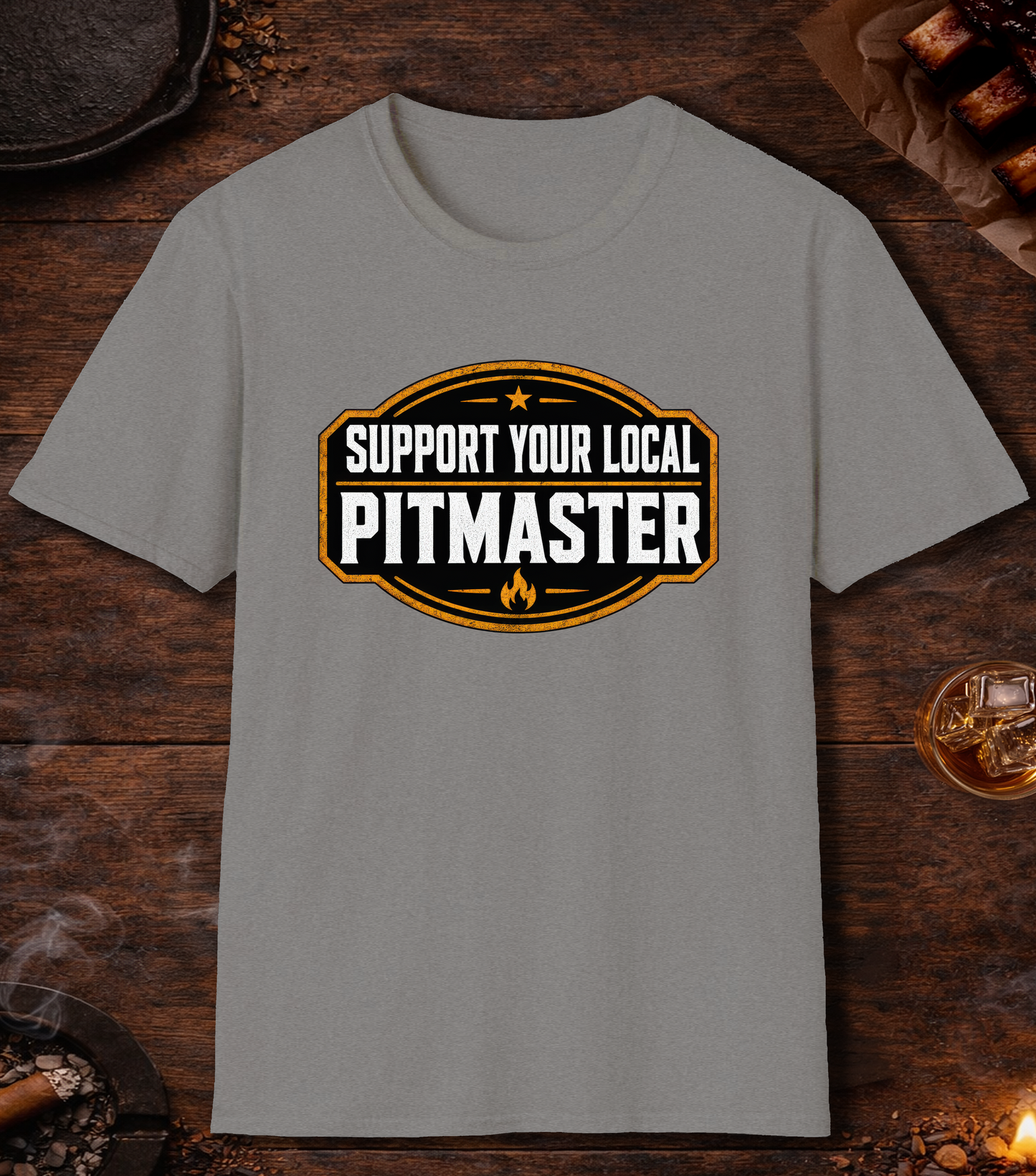 Support Your Pitmaster T-Shirt - Sport Grey