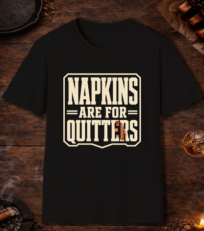 Napkins for Quitters T-Shirt - Black